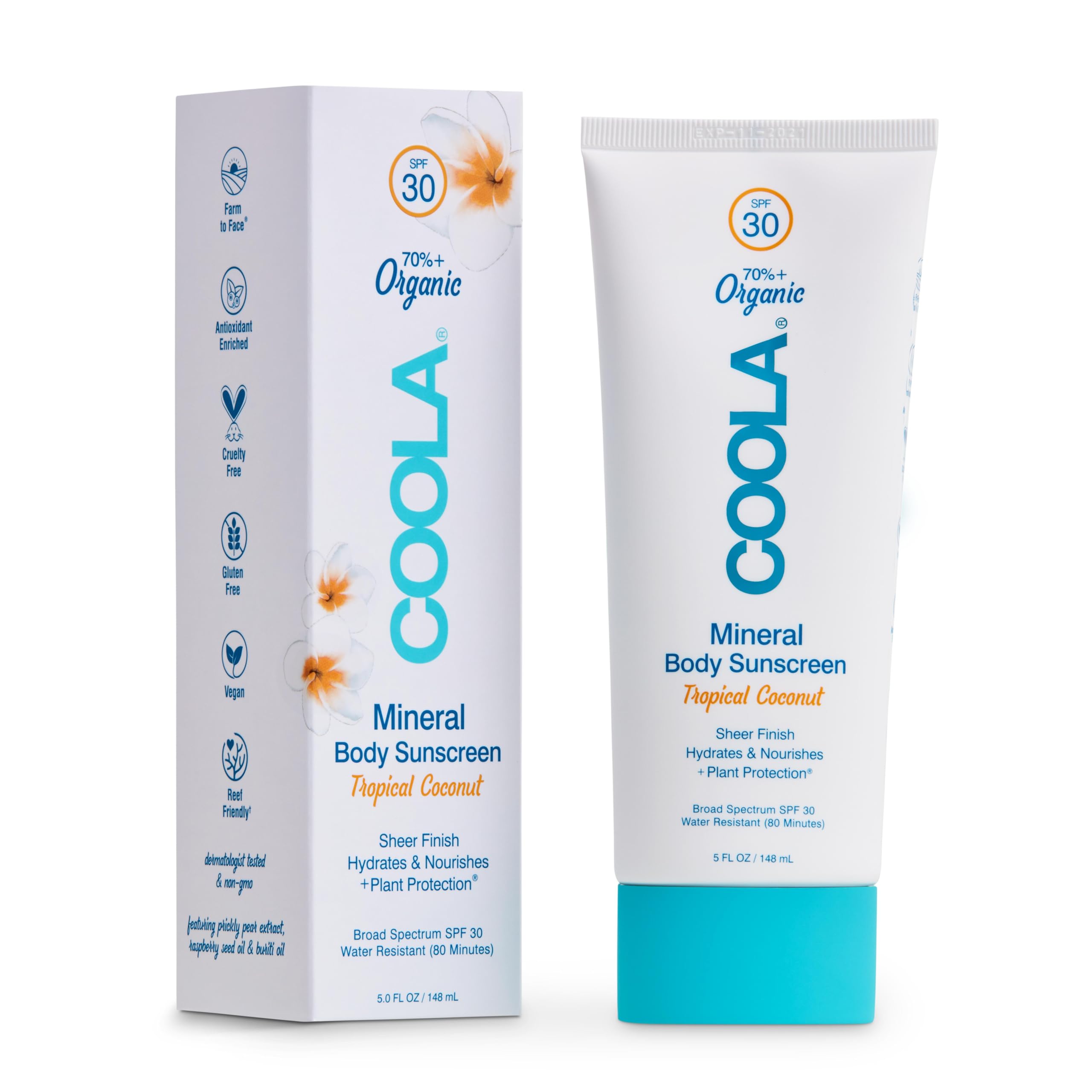 Foto 1 | Loción De Protección Solar Coola Organic Mineral Spf 30 150 Ml - Venta Internacional.