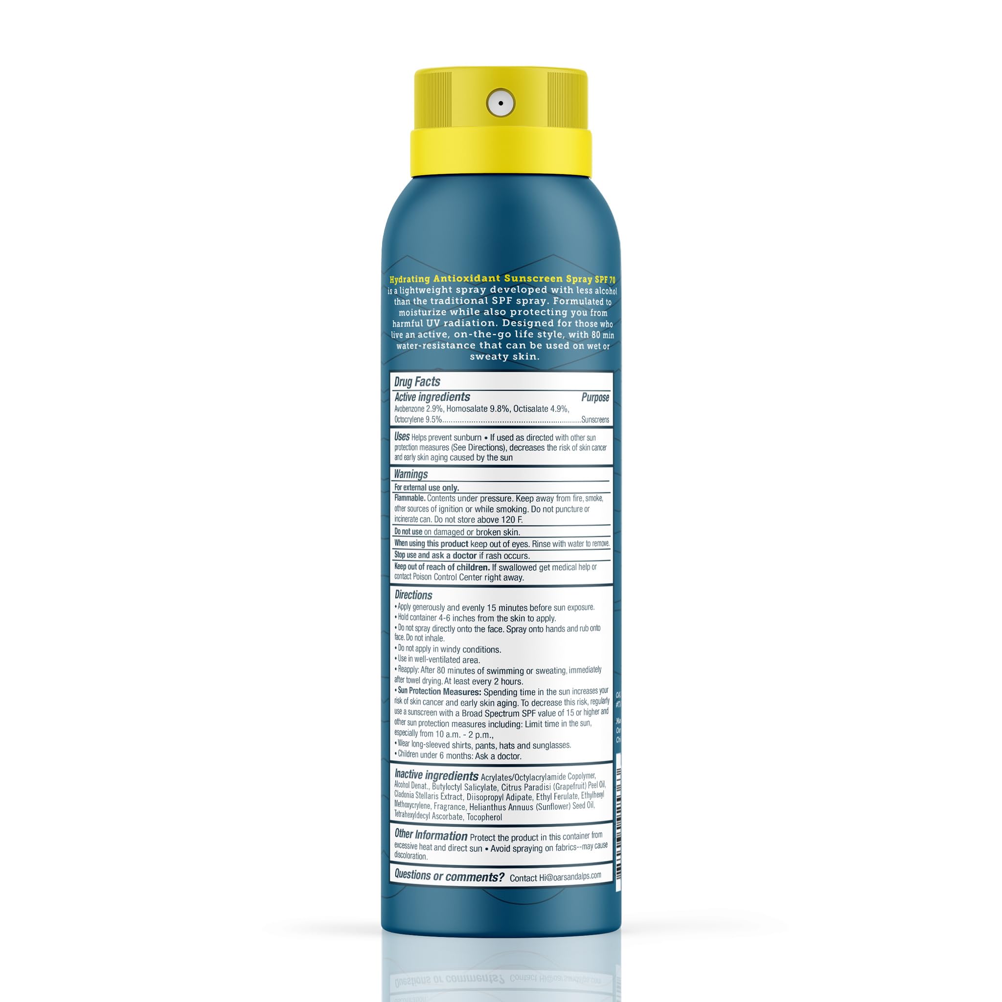 Foto 6 pulgar | Spray De Protección Solar Oars + Alps, Hidratante, Spf 70, 177 Ml, Paquete De 2 - Venta Internacional.