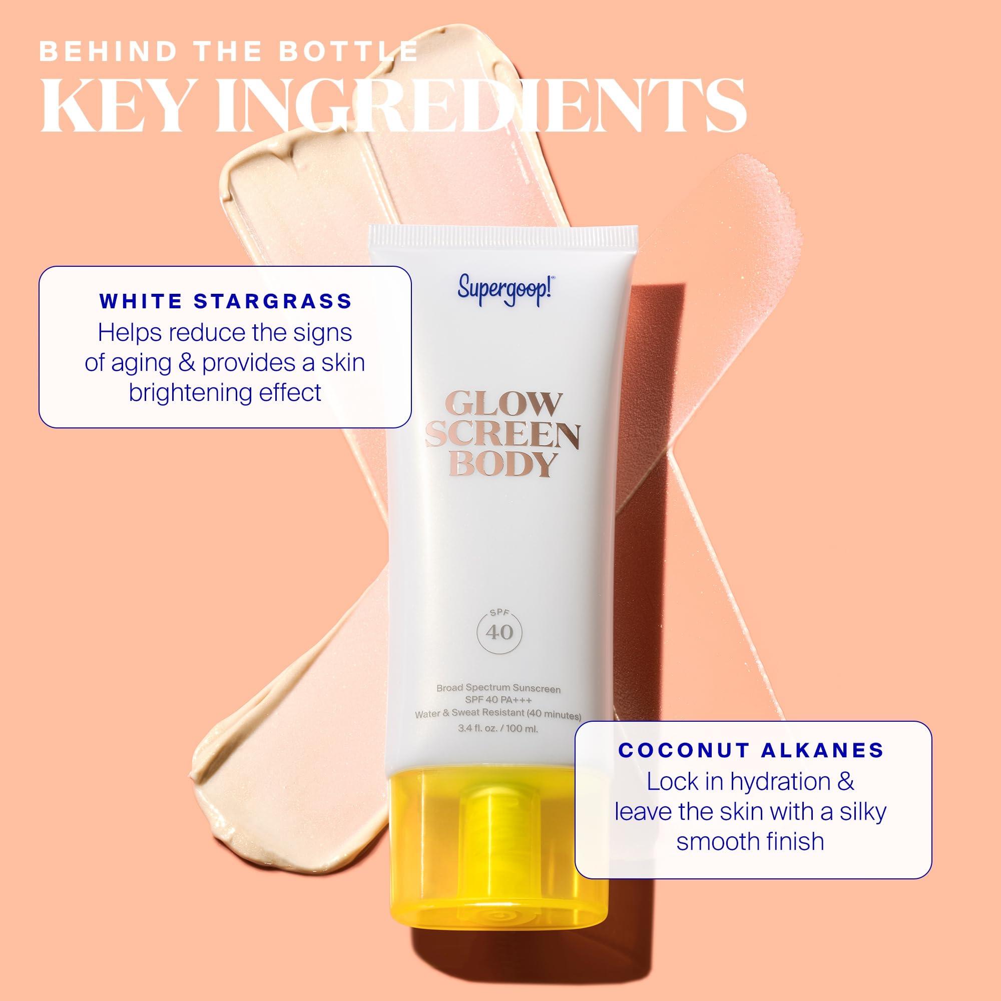 Foto 5 pulgar | Loción Corporal Y Protector Solar De Amplio Espectro Supergoop! Glowscreen Body Spf 40 Pa+++, 100 Ml X 2 - Venta
