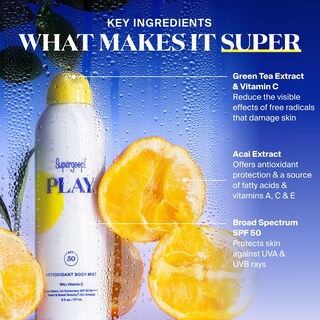 Foto 5 | Bruma Corporal Con Protección Solar Supergoop! Play Spf 50, 177 Ml, Con Vitamina C - Venta Internacional.