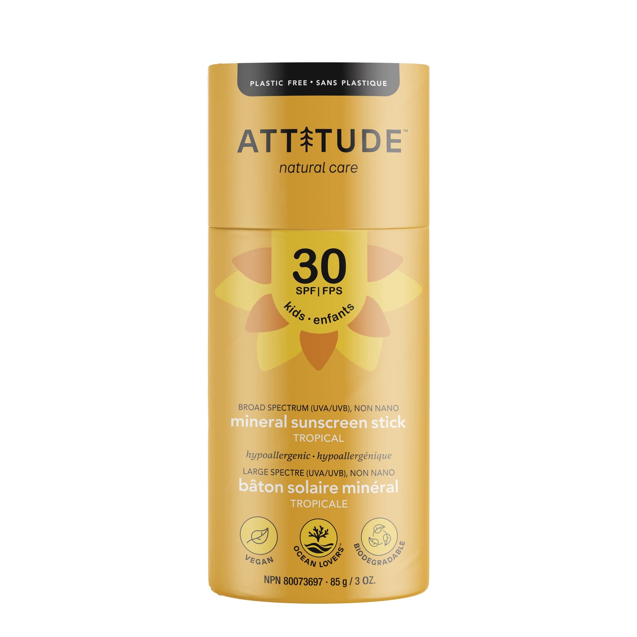 Protector Solar En Barra Attitude De Amplio Espectro Uva/uvb Spf 30 - Venta Internacional.