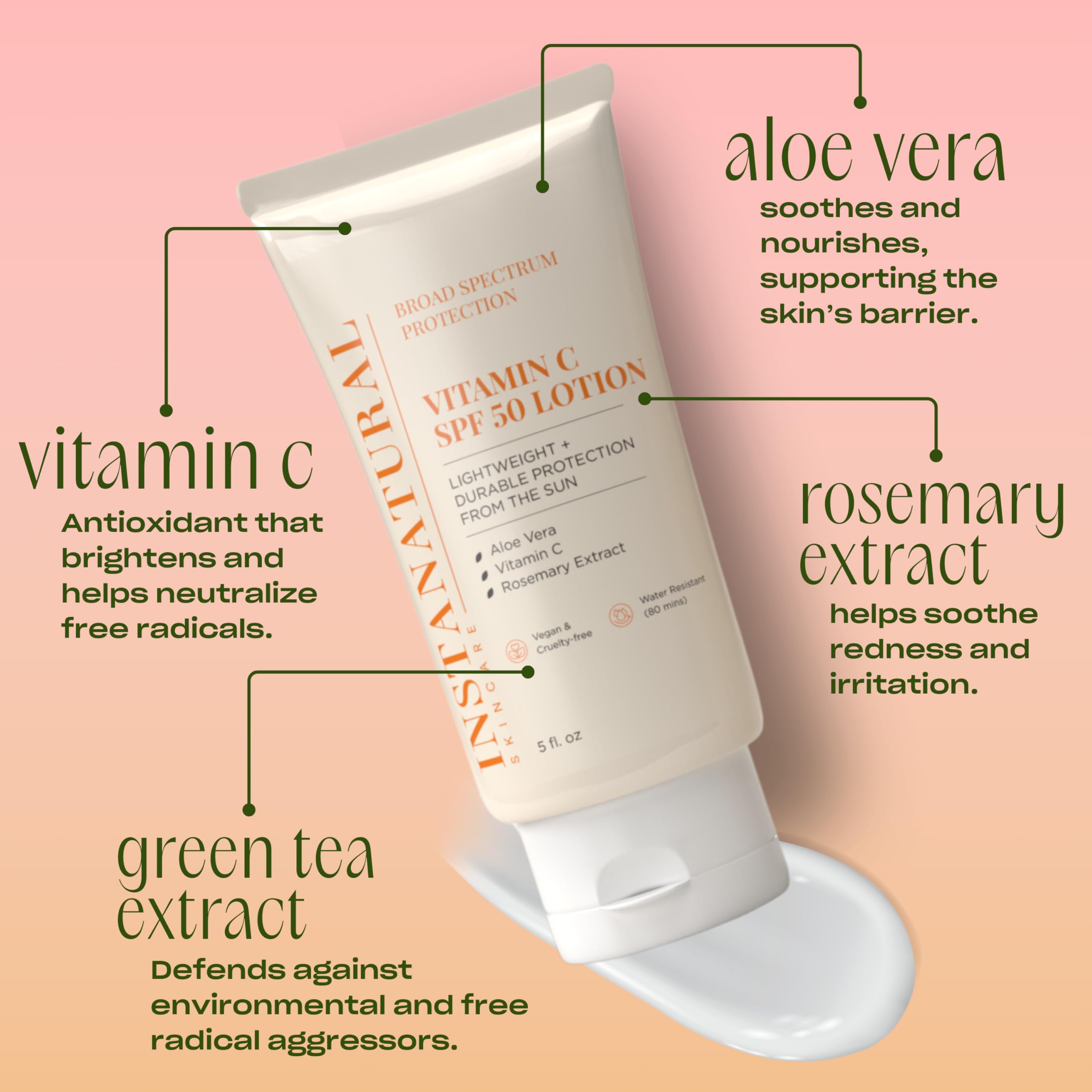 Foto 4 pulgar | Loción De Protección Solar Instanatural Vitamina C Spf 50 150 Ml - Venta Internacional.