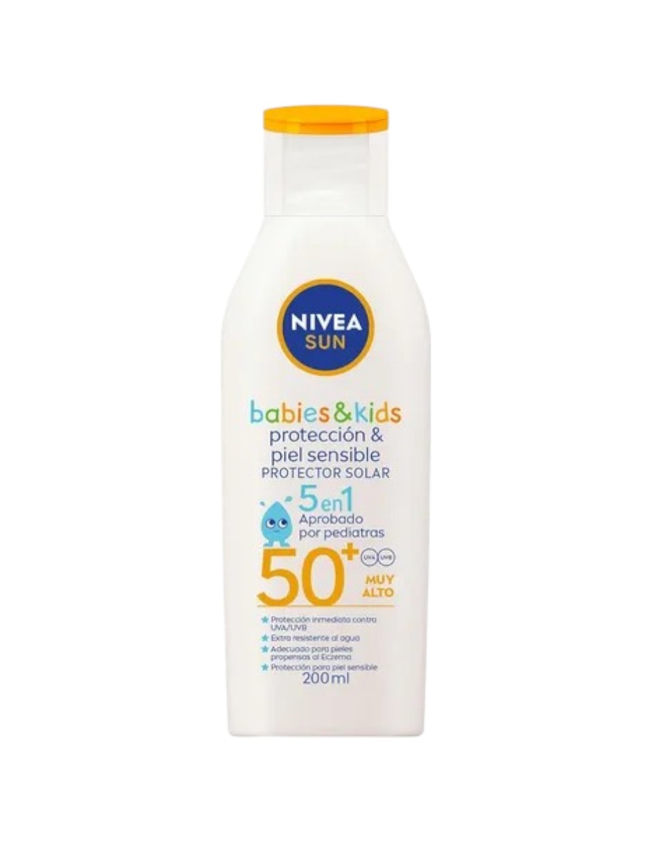 Foto 3 pulgar | Kit Verano Nivea Sun Babies & Kids Protector Solar + Pinzas Para Cabello Flor + Tote Güish