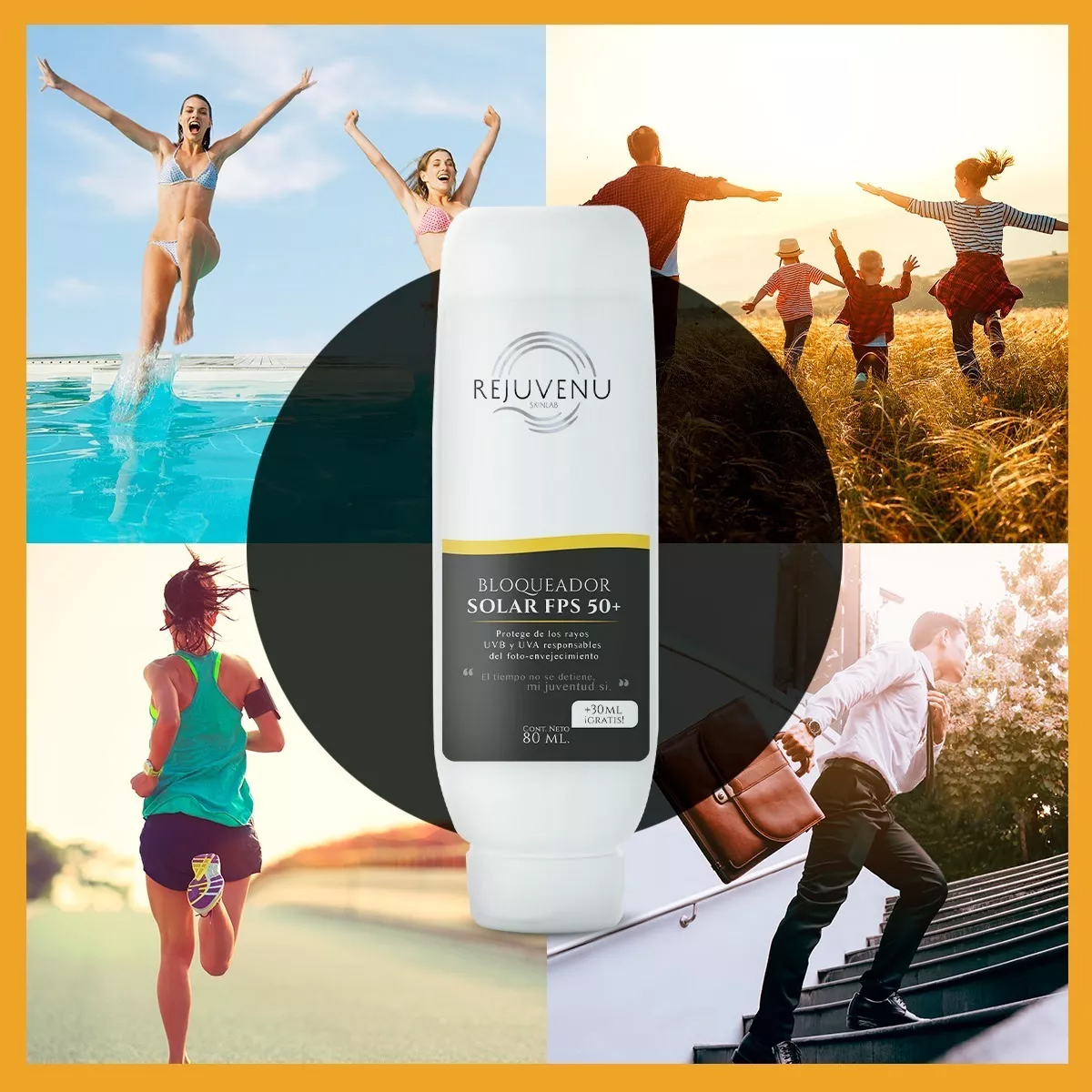 Foto 5 pulgar | Pack Bloqueador Solar Fps 50 Resistente Al Agua Rejuvenu
