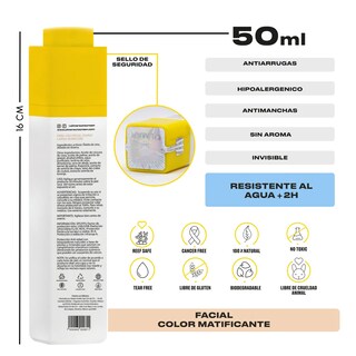 Foto 2 | Ulmar Protector Solar Facial Mineral Fps50 Uva/uvb/hevl/ir-v Color Matificante 50ml