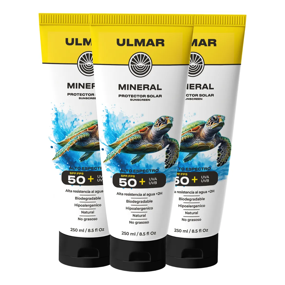 Foto 2 pulgar | Pack Trio Protector Solar Mineral Ulmar Fps50 Familiar 250ml 3pzs