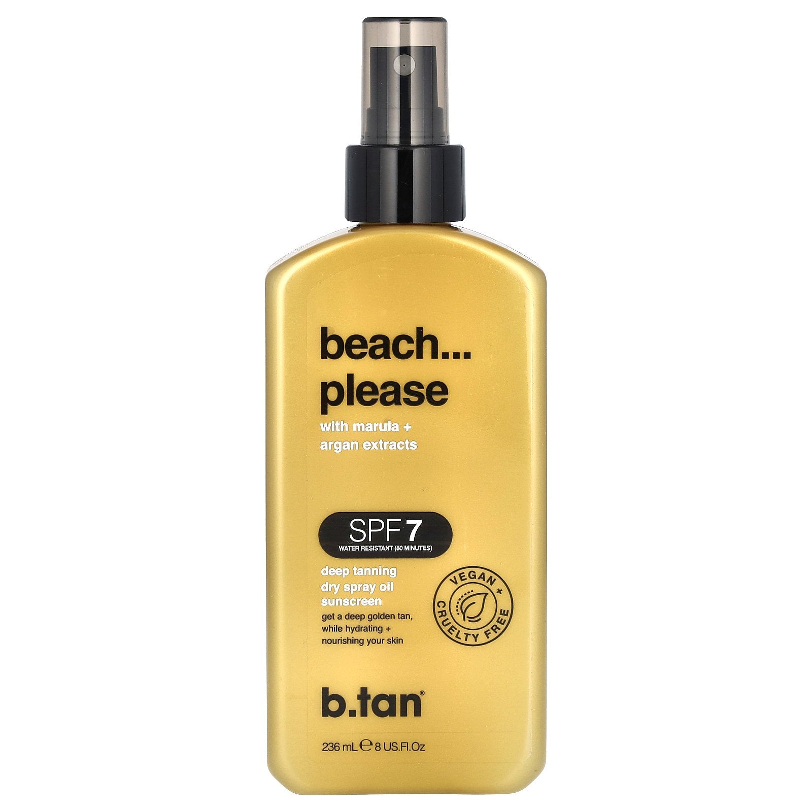 Foto 2 pulgar | Protector Solar En Aerosol B.tan Beach... Please  Spf 7  Para Bronceado Profundo  236 Ml - Venta Internacional.