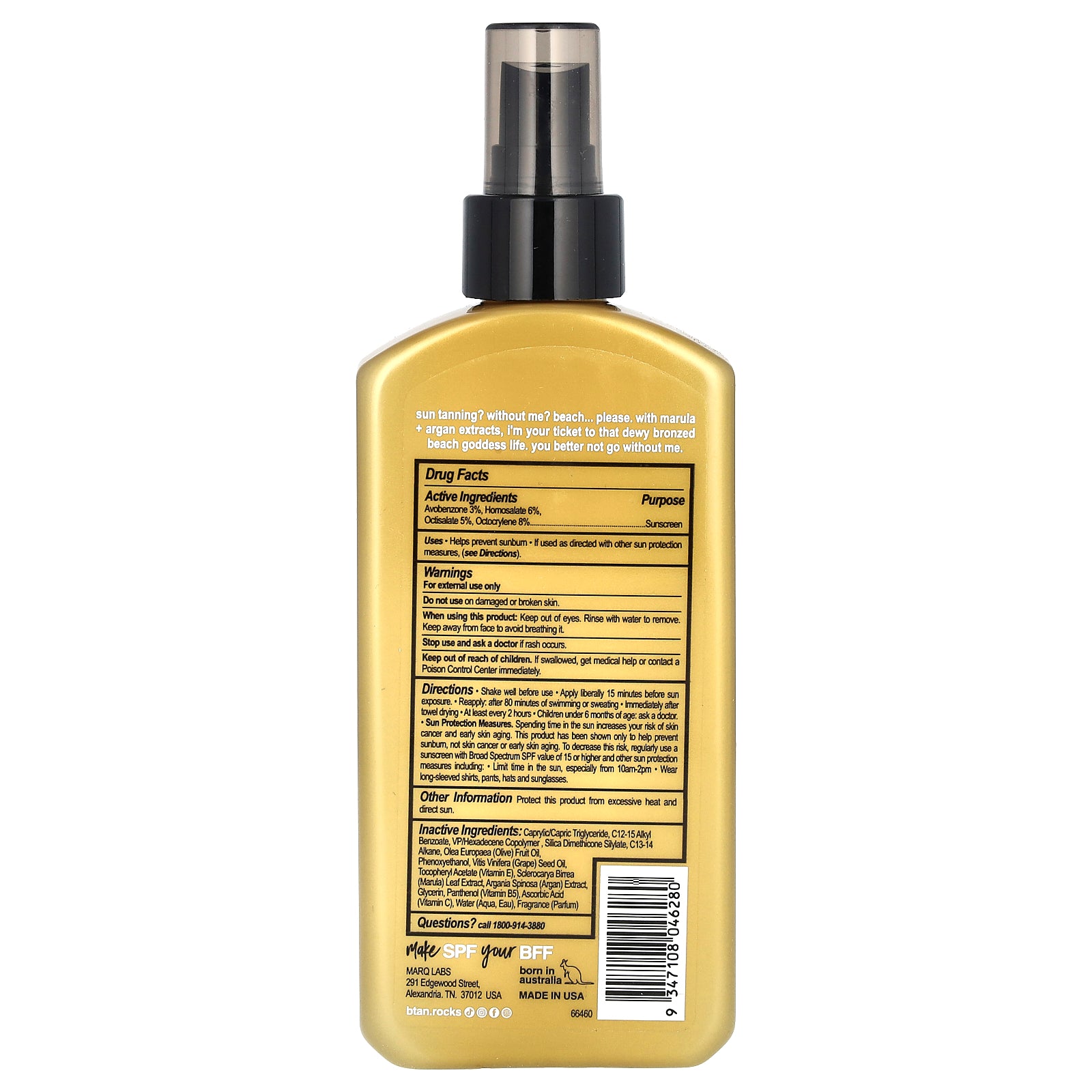 Foto 3 pulgar | Protector Solar En Aerosol B.tan Beach... Please  Spf 7  Para Bronceado Profundo  236 Ml - Venta Internacional.