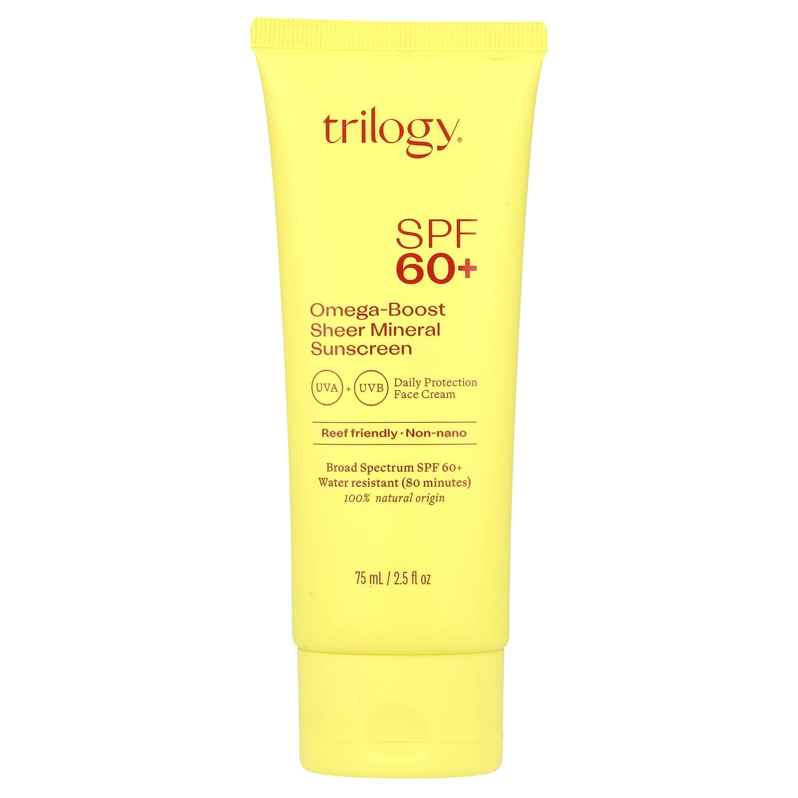 Foto 2 pulgar | Protector Solar Trilogy Omega Boost Sheer Mineral Spf 60+ 75 Ml - Venta Internacional.