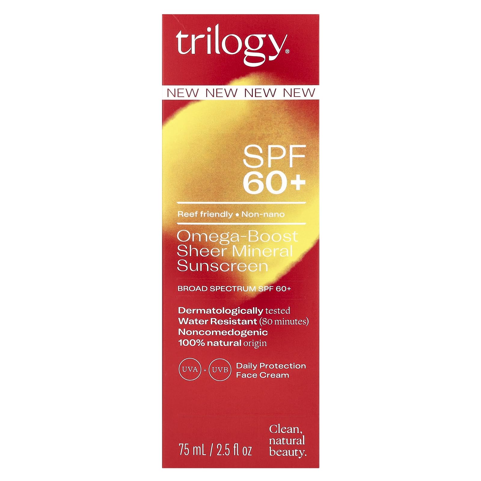 Foto 3 pulgar | Protector Solar Trilogy Omega Boost Sheer Mineral Spf 60+ 75 Ml - Venta Internacional.