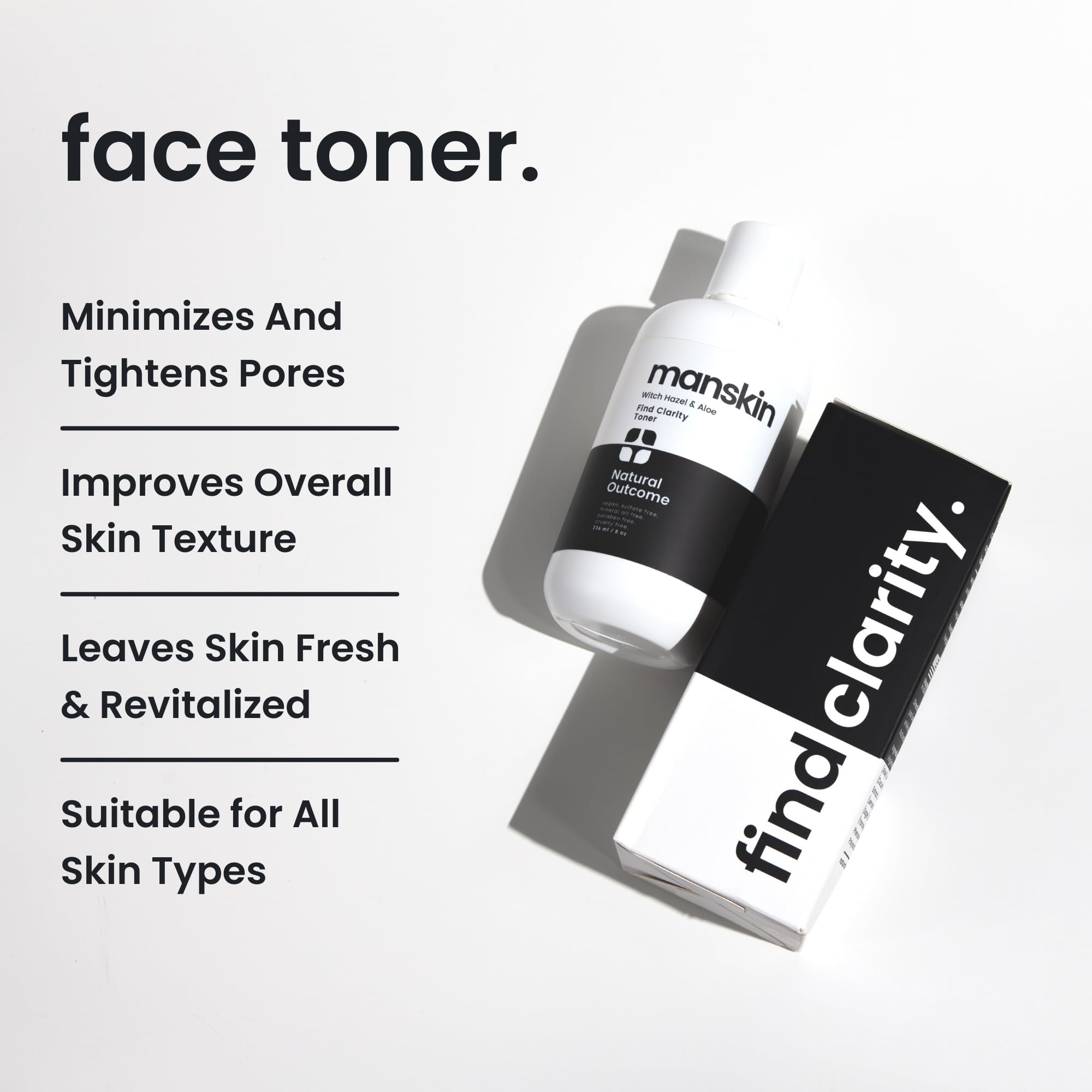 Foto 3 pulgar | Tónico Facial Natural Outcome Man Skin 240 Ml Con Hamamelis - Venta Internacional.