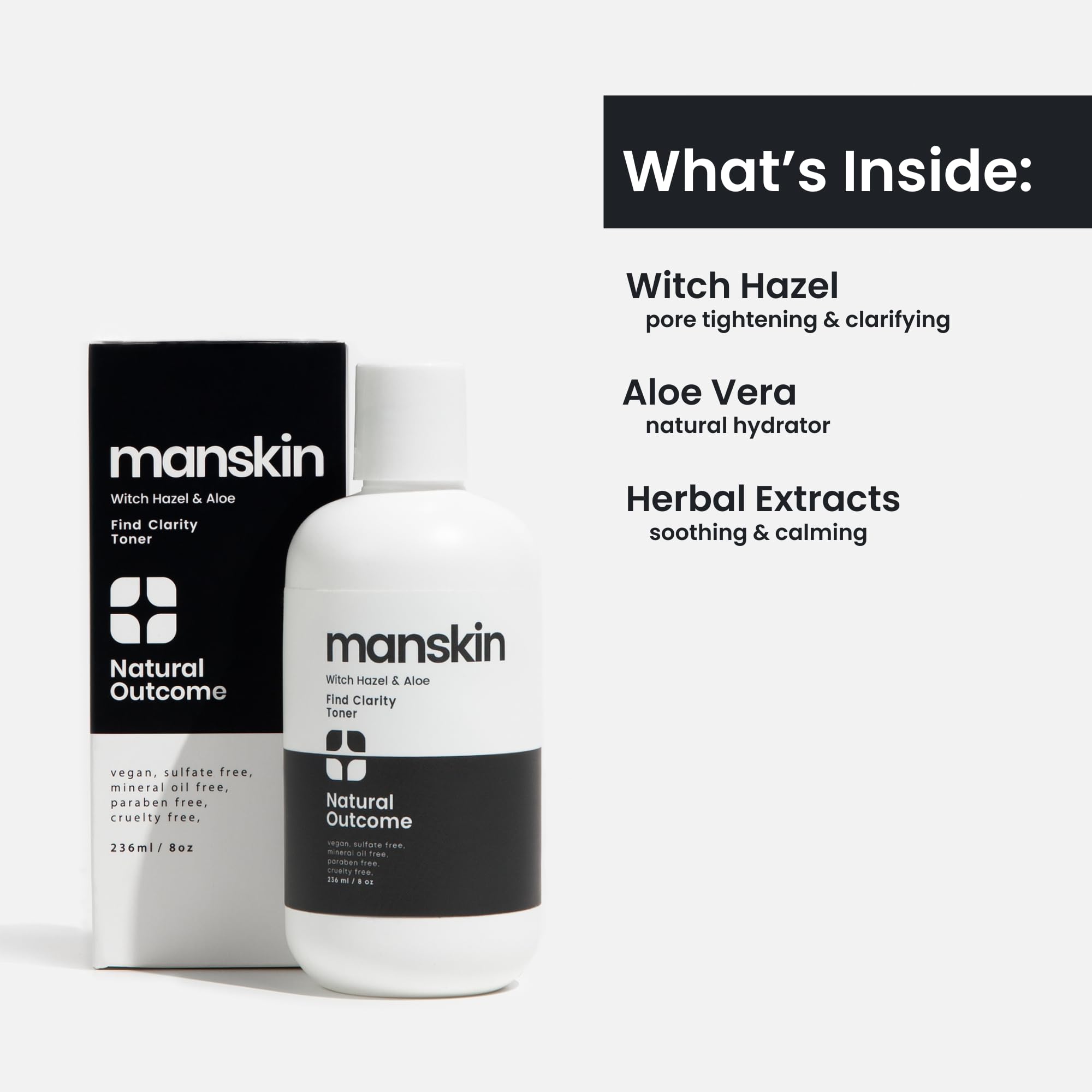 Foto 6 pulgar | Tónico Facial Natural Outcome Man Skin 240 Ml Con Hamamelis - Venta Internacional.