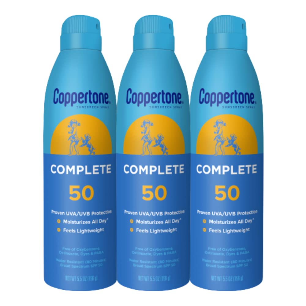 Spray De Protección Solar Coppertone Complete Spf 50 163 Ml X3 - Venta Internacional.
