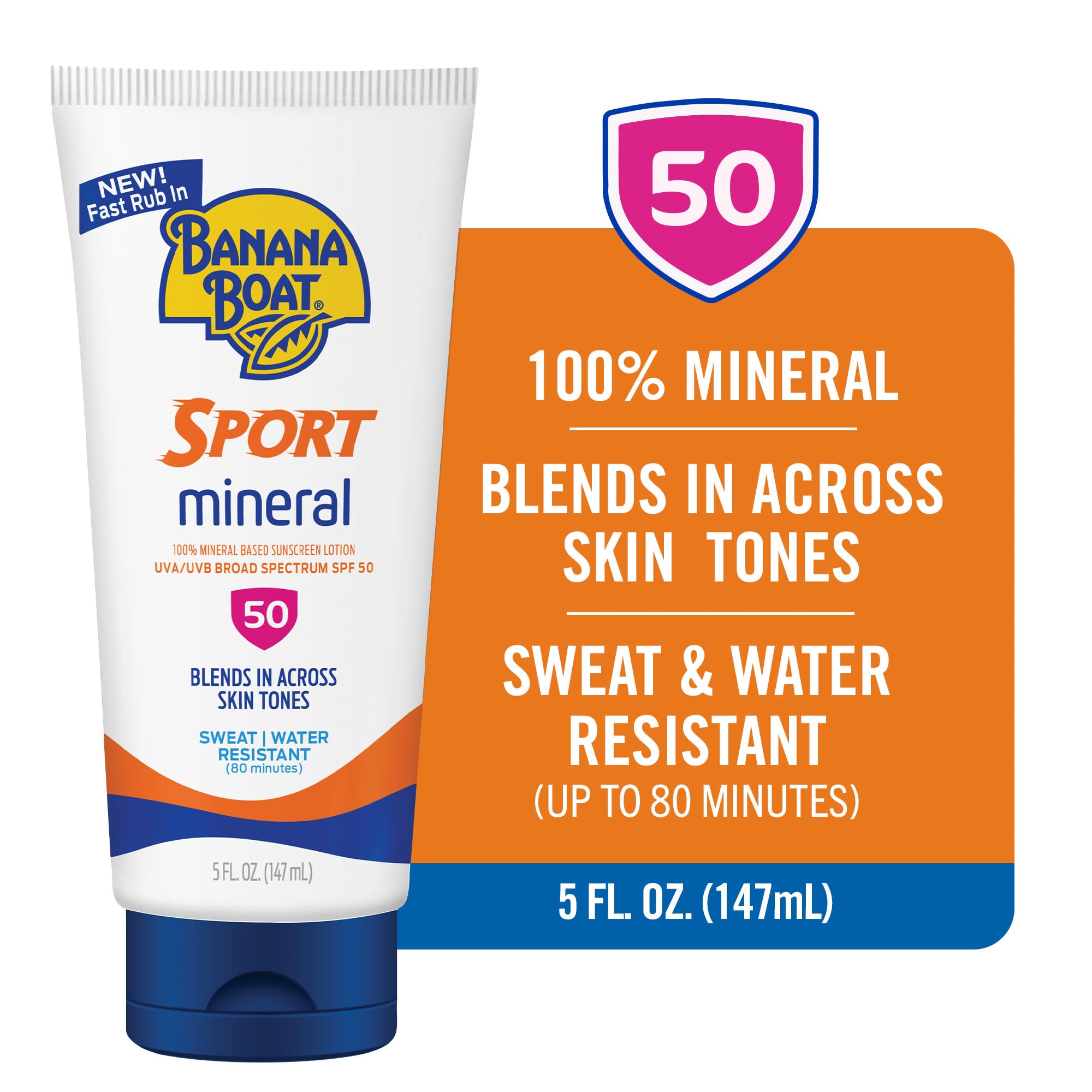 Foto 3 pulgar | Loción De Protección Solar Banana Boat Sport Mineral Spf 50 150 Ml - Venta Internacional.