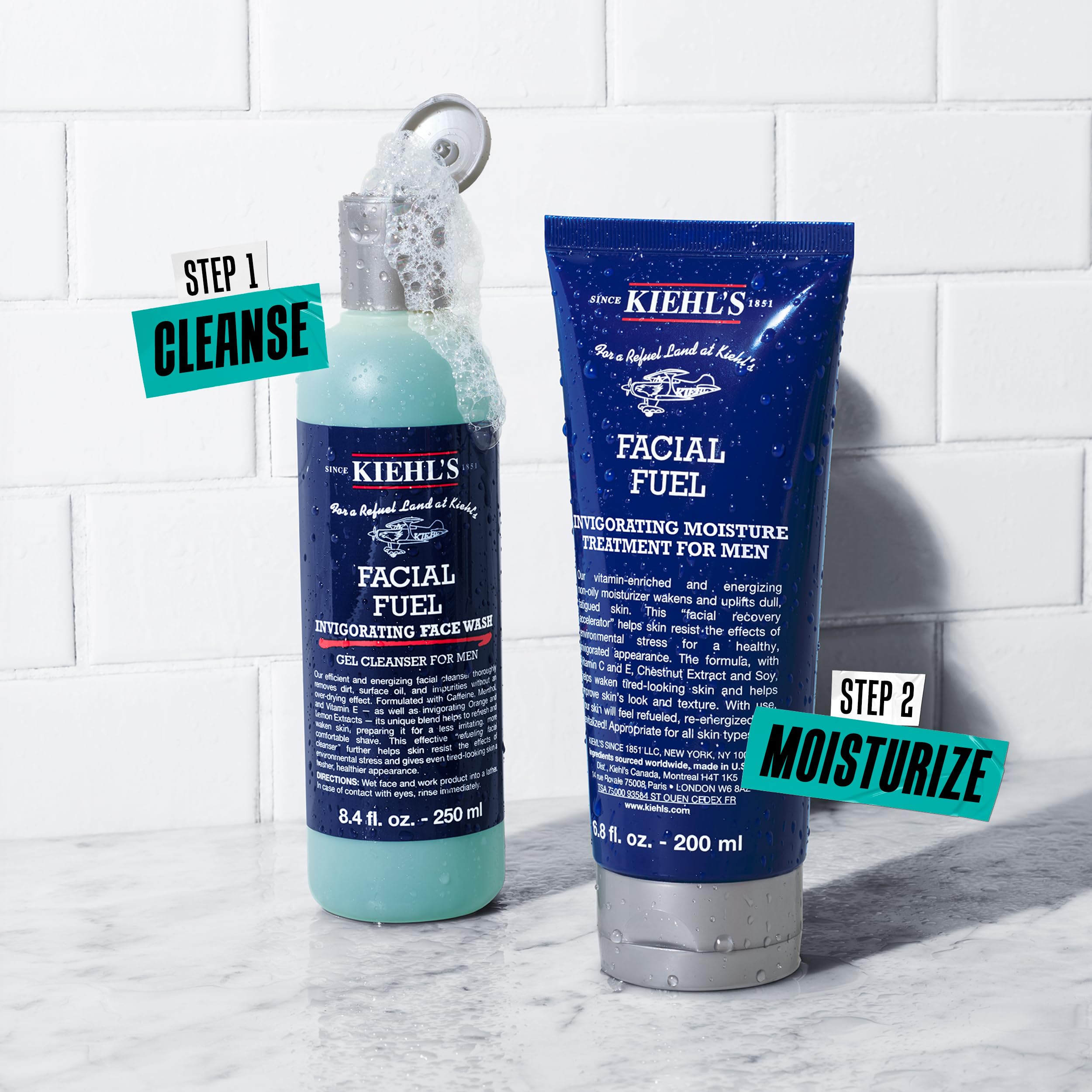 Foto 4 pulgar | Set De Regalo Para El Cuidado De La Piel Kiehl's Essentials Para Hombre Con Combustible Facial - Venta Internacional.