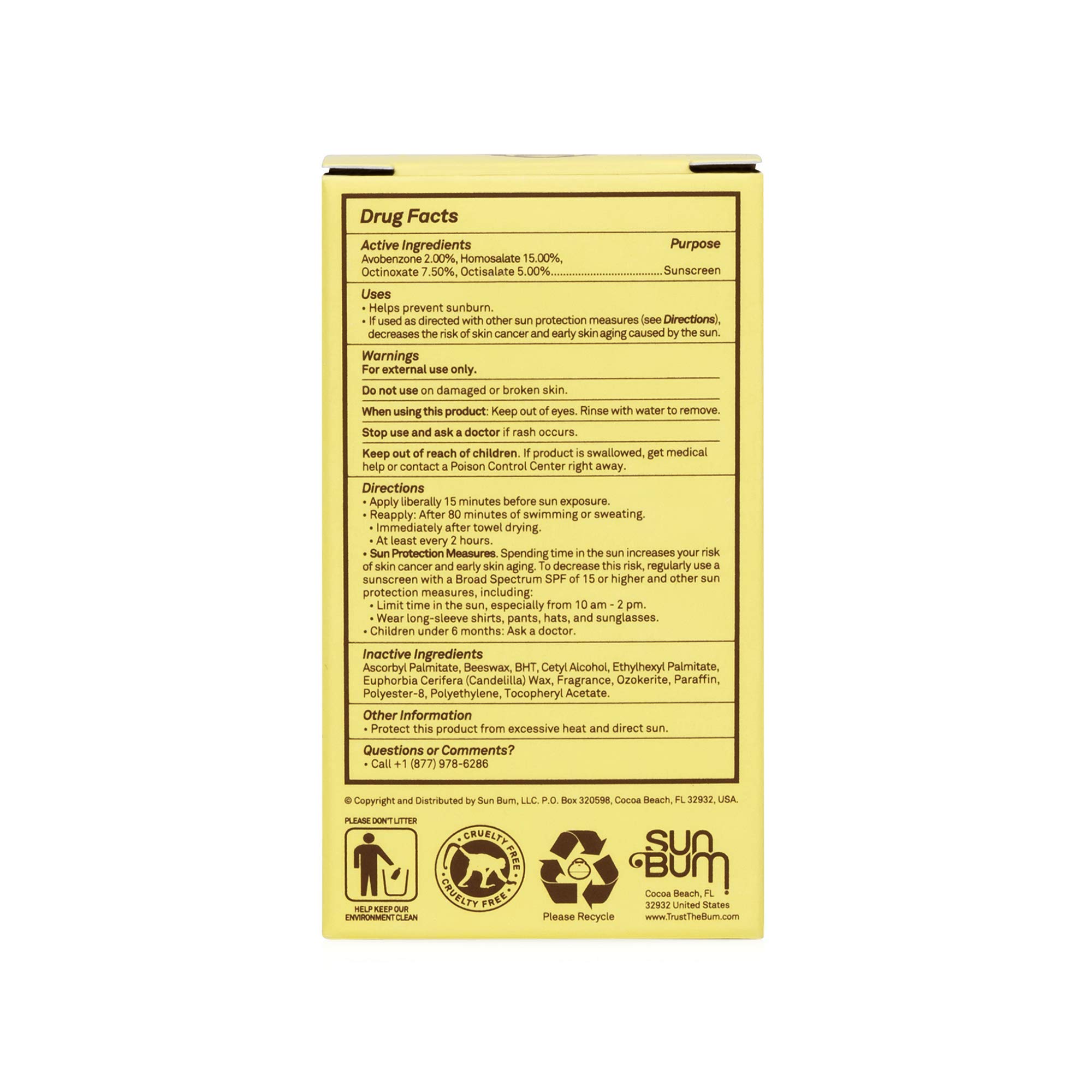 Foto 5 | Stick Facial Sunscreen Sun Bum Original Spf 30  Paquete De 2 - Venta Internacional.