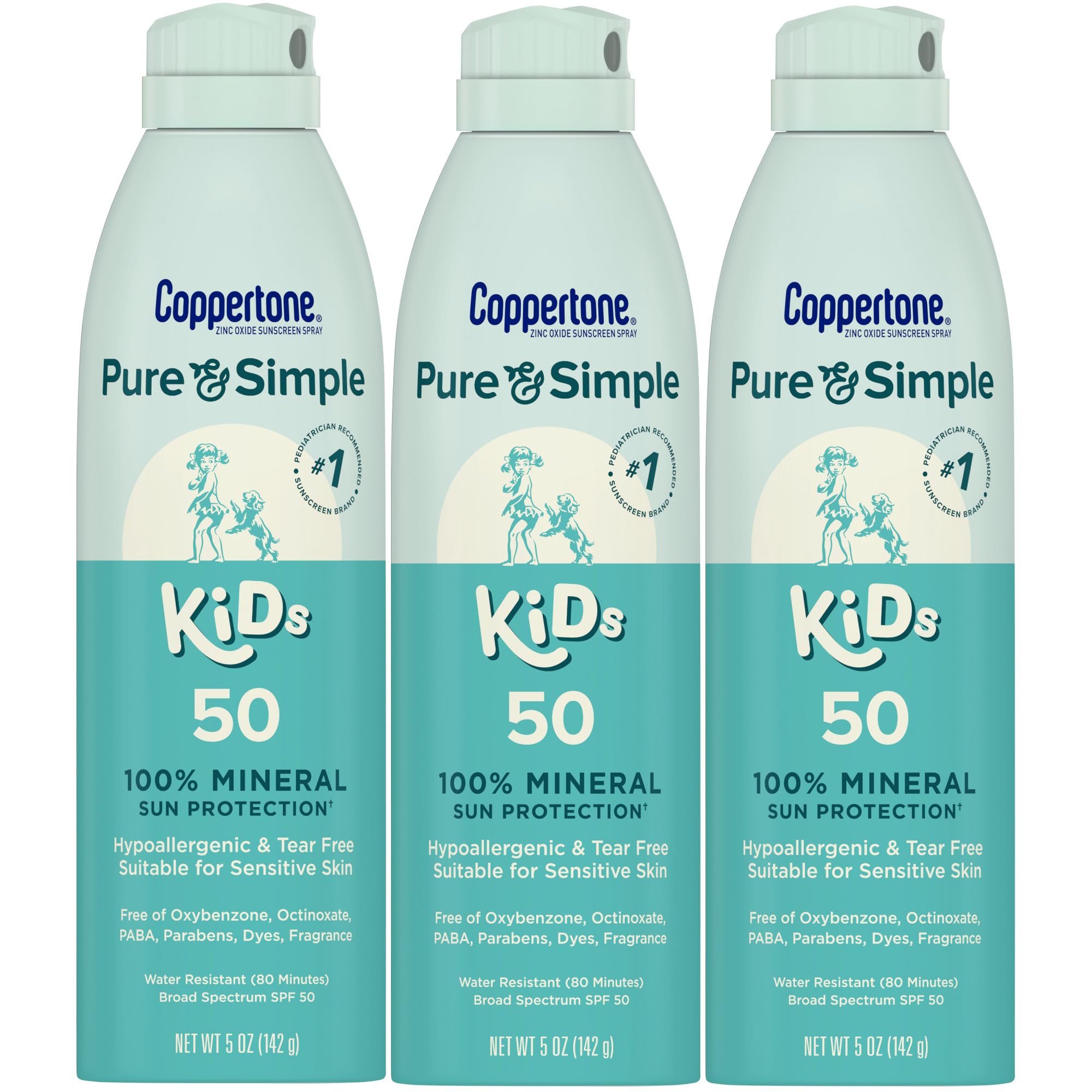 Spray Protector Solar Coppertone Pure And Simple Para Niños  Spf 50  150 Ml - Venta Internacional.