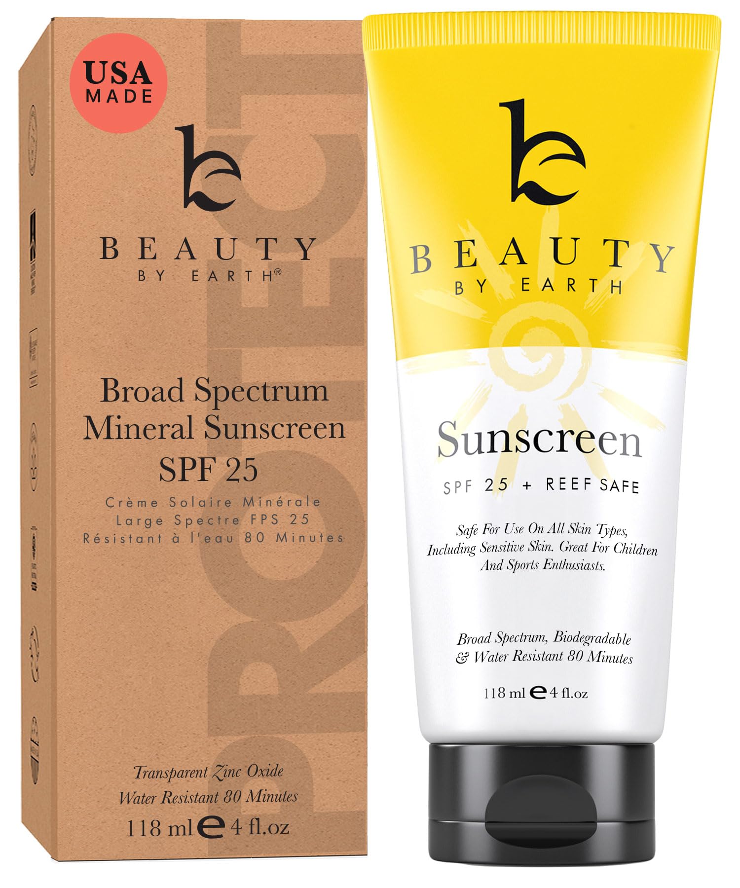 Foto 2 pulgar | Protector Solar Beauty By Earth Mineral Spf 25 80 Ml - Venta Internacional.