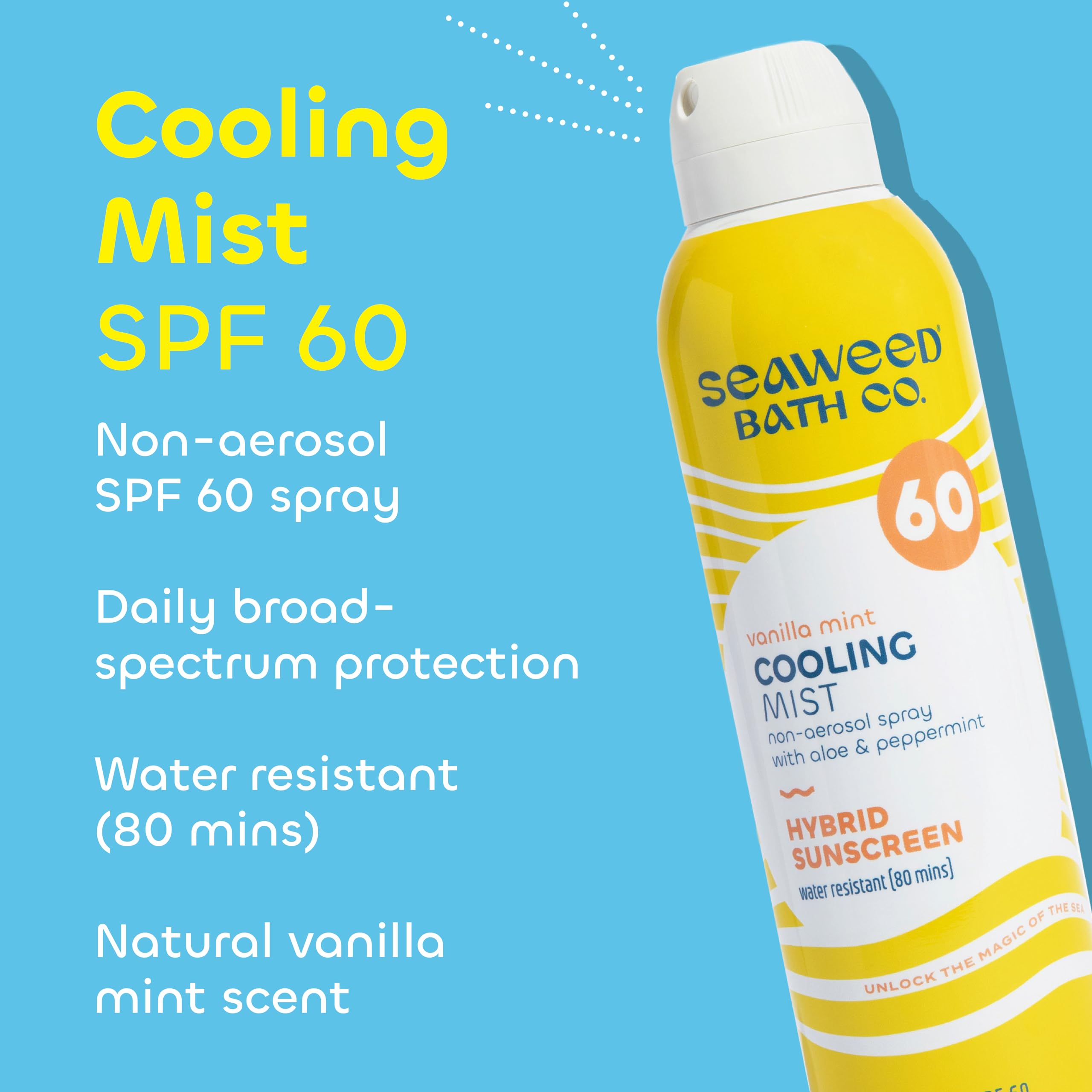 Foto 3 pulgar | Spray De Protección Solar Seaweed Bath Co. Bruma Refrescante Spf 60 180 Ml - Venta Internacional.