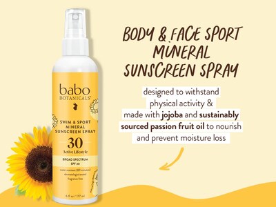 Foto 2 | Protector Solar En Aerosol Babo Botanicals Swim & Sport Spf 30 - Venta Internacional.