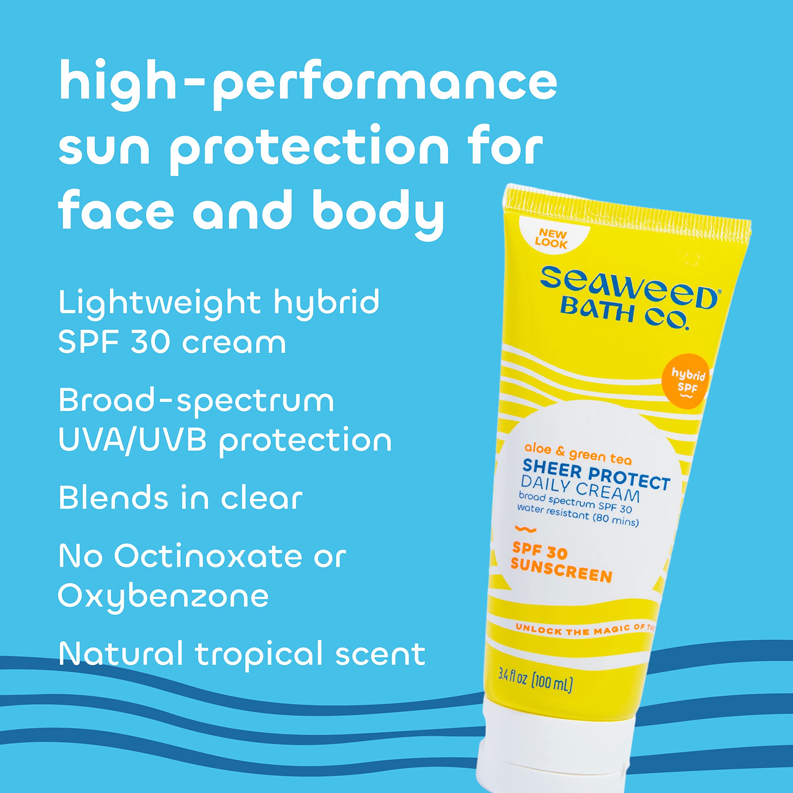 Foto 5 pulgar | Crema De Protección Solar Seaweed Bath Co. Sheer Protect Spf 30  100 Ml - Venta Internacional.