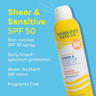 Foto 2 | Spray De Protección Solar Seaweed Bath Co. Sheer Mineral Spf 50 180 Ml - Venta Internacional.