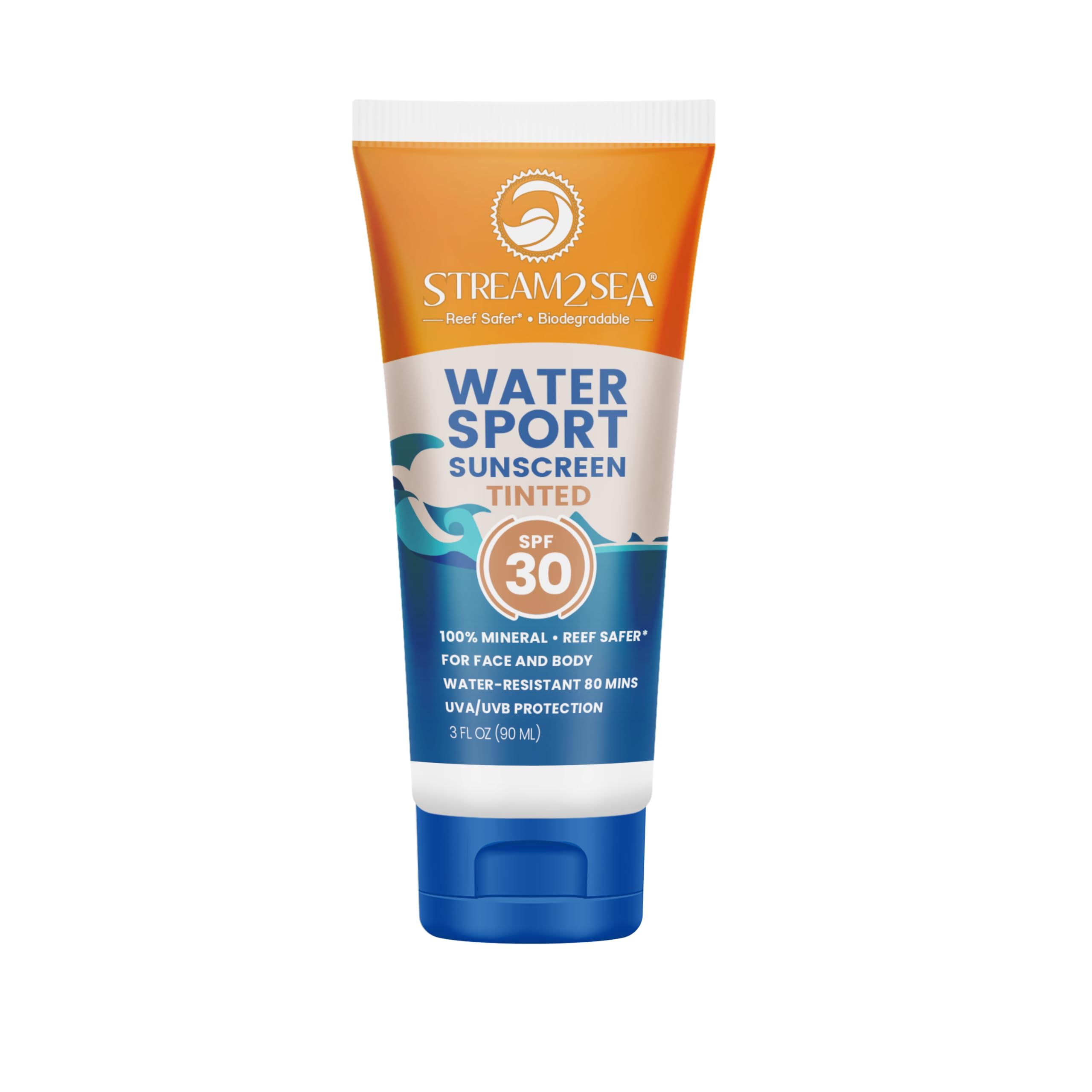 Protector Solar Stream 2 Sea Tinted Spf 30  90 Ml  Totalmente Natural - Venta Internacional.