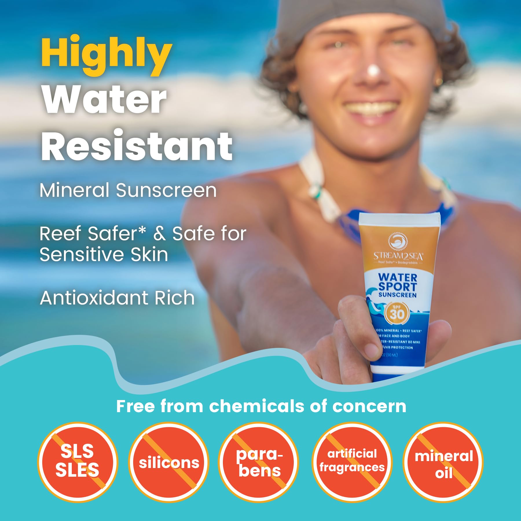 Foto 3 pulgar | Protector Solar Stream 2 Sea Tinted Spf 30  90 Ml  Totalmente Natural - Venta Internacional.