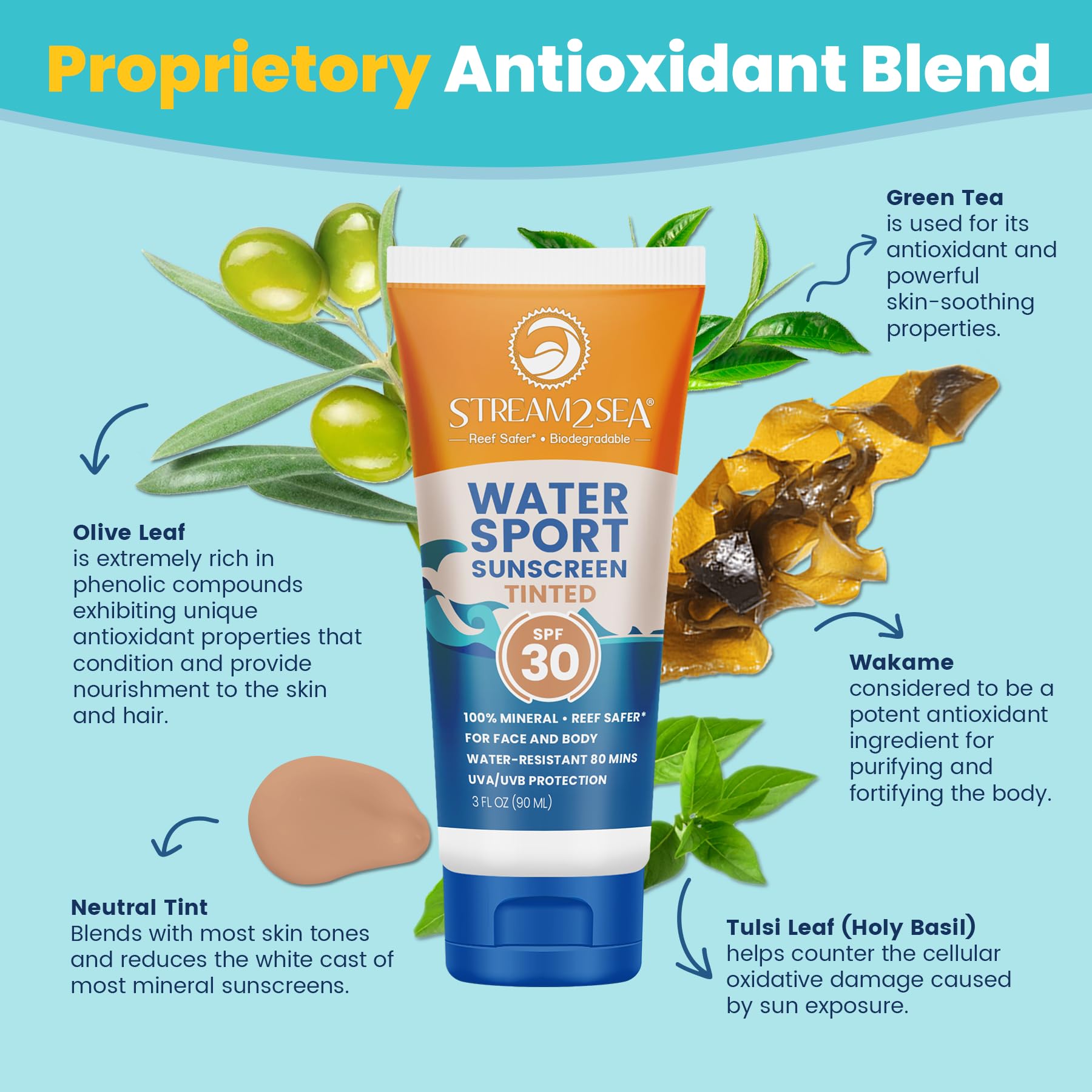 Foto 5 pulgar | Protector Solar Stream 2 Sea Tinted Spf 30  90 Ml  Totalmente Natural - Venta Internacional.