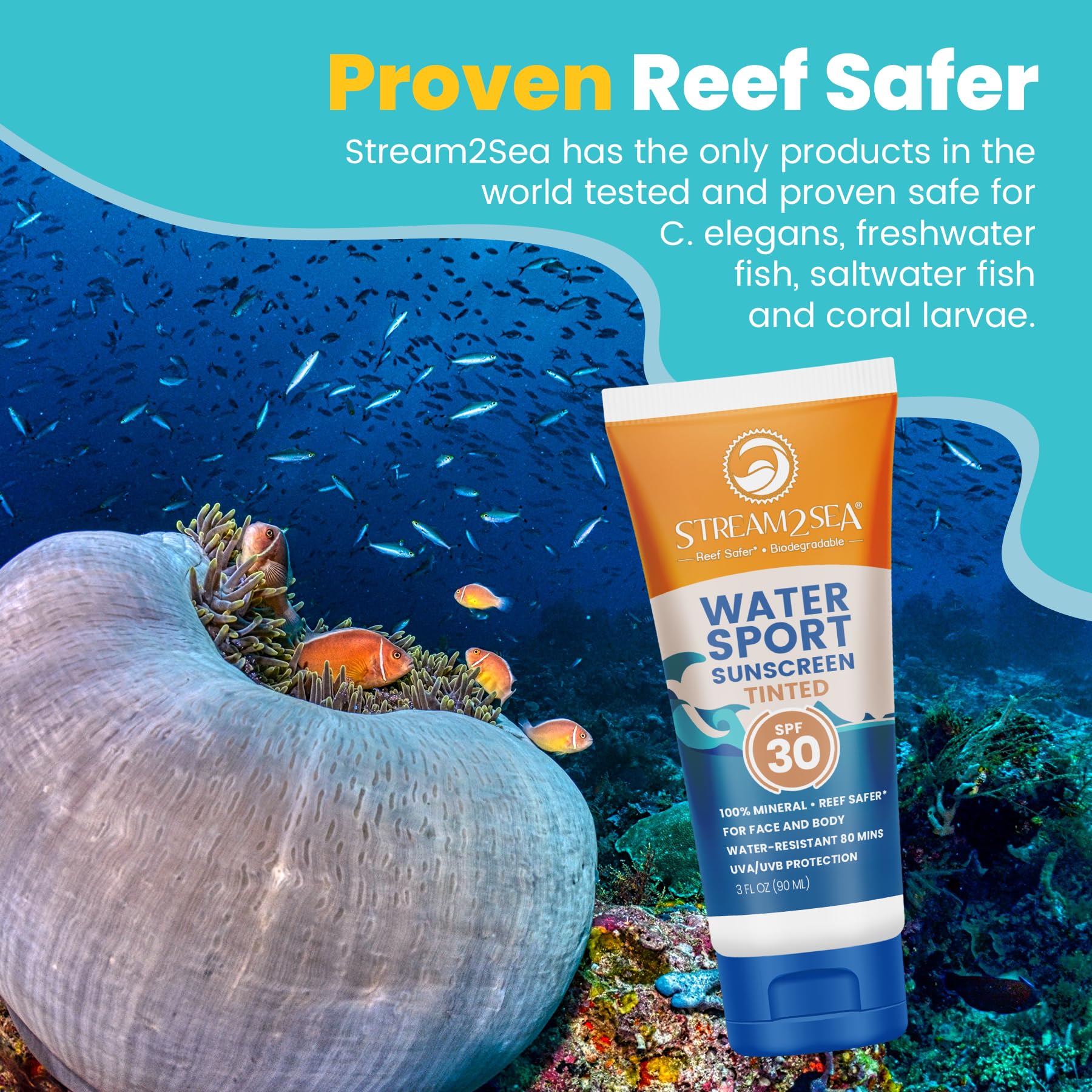 Foto 6 pulgar | Protector Solar Stream 2 Sea Tinted Spf 30  90 Ml  Totalmente Natural - Venta Internacional.