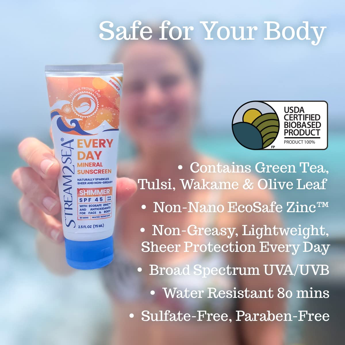 Foto 2 | Protector Solar Stream 2 Sea Spf 45 Every Day Shimmer 75 Ml - Venta Internacional.