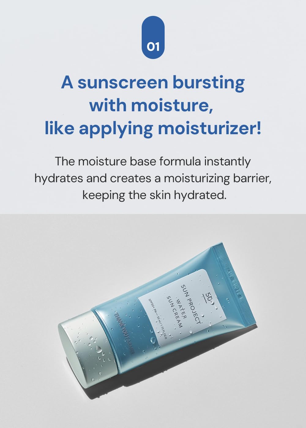 Foto 3 | Crema Solar Thankyou Farmer Sun Project Water 50 Ml Spf50+ Pa+++ - Venta Internacional.
