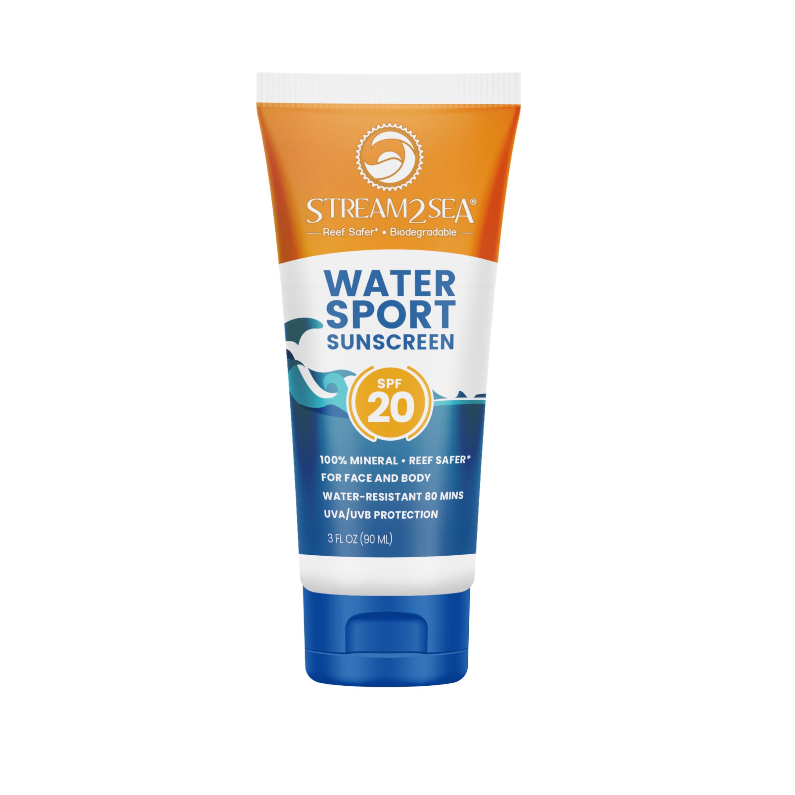 Protector Solar Stream 2 Sea Spf 20  Mineral Biodegradable  90 Ml - Venta Internacional.