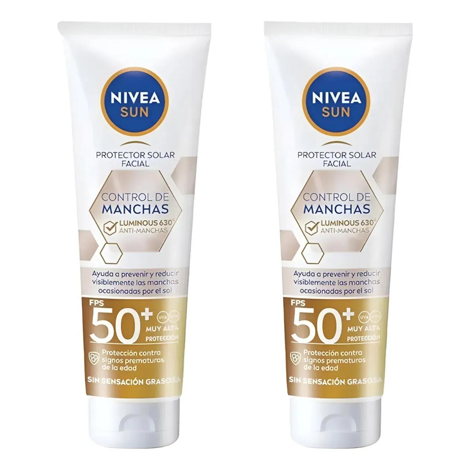 Foto 2 pulgar | 2 Pack - Protector Solar Anti Manchas Nivea Luminous630 Fps50 40 Ml