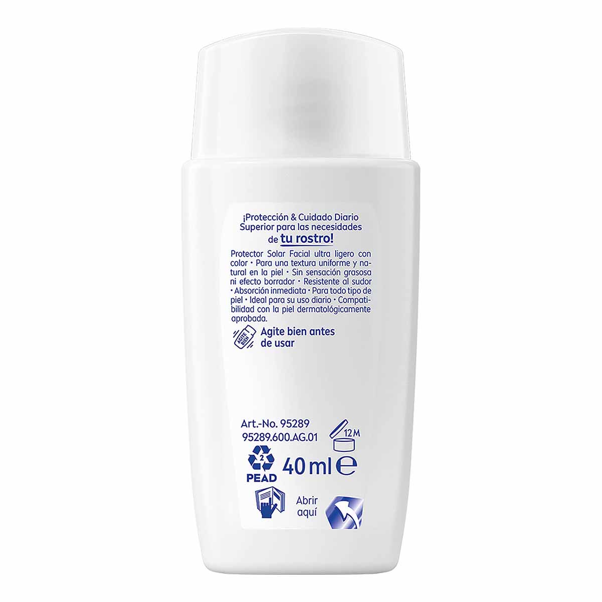 Foto 8 pulgar | Nivea Protector Solar Facial Fluido Color Medio 40ml