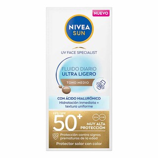 Foto 8 | Nivea Protector Solar Facial Fluido Color Medio 40ml
