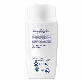 Foto 6 | Nivea Protector Solar Facial Fluido Color Claro 40ml