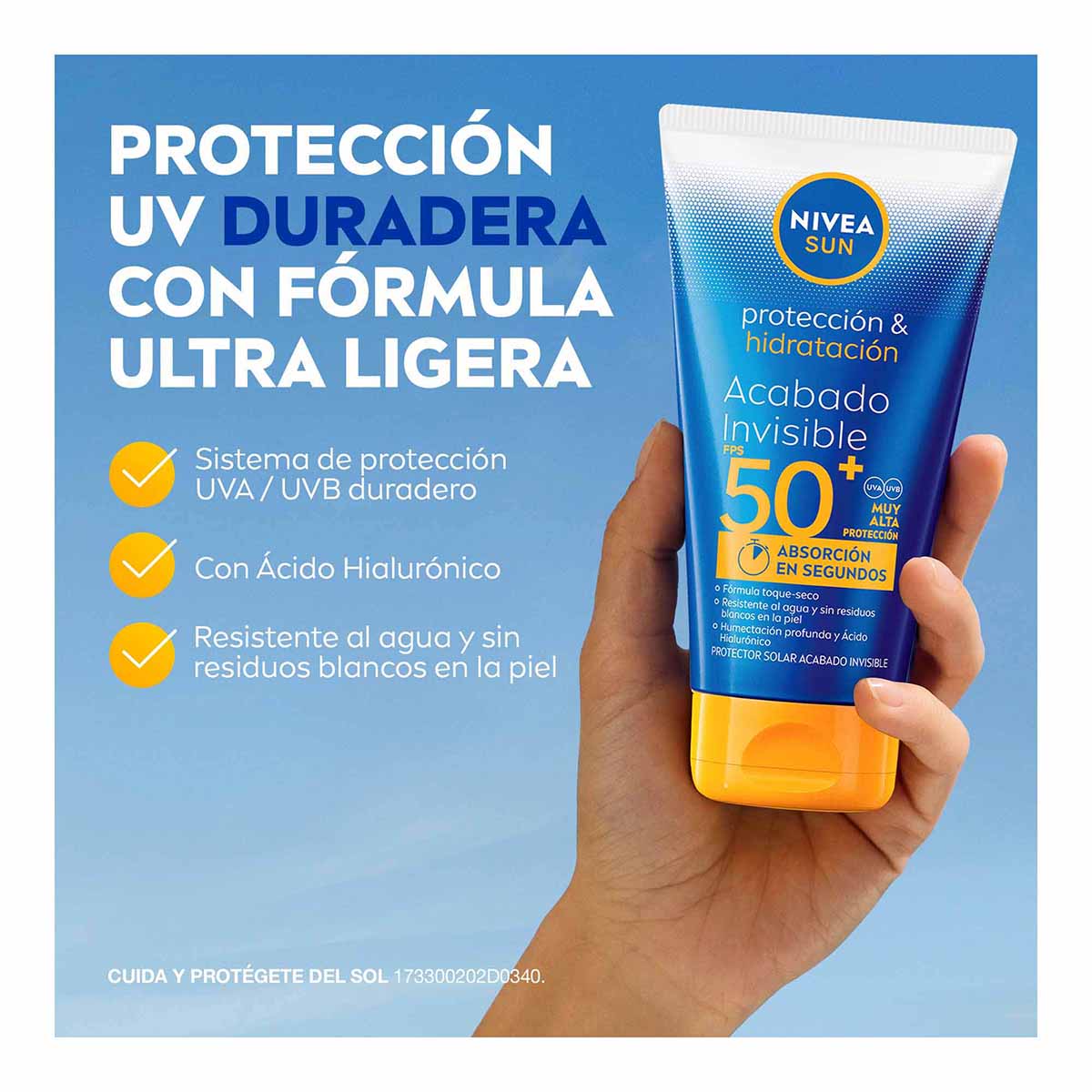 Foto 4 pulgar | Nivea Protector Solar Corporal Acabado Invisible 150ml