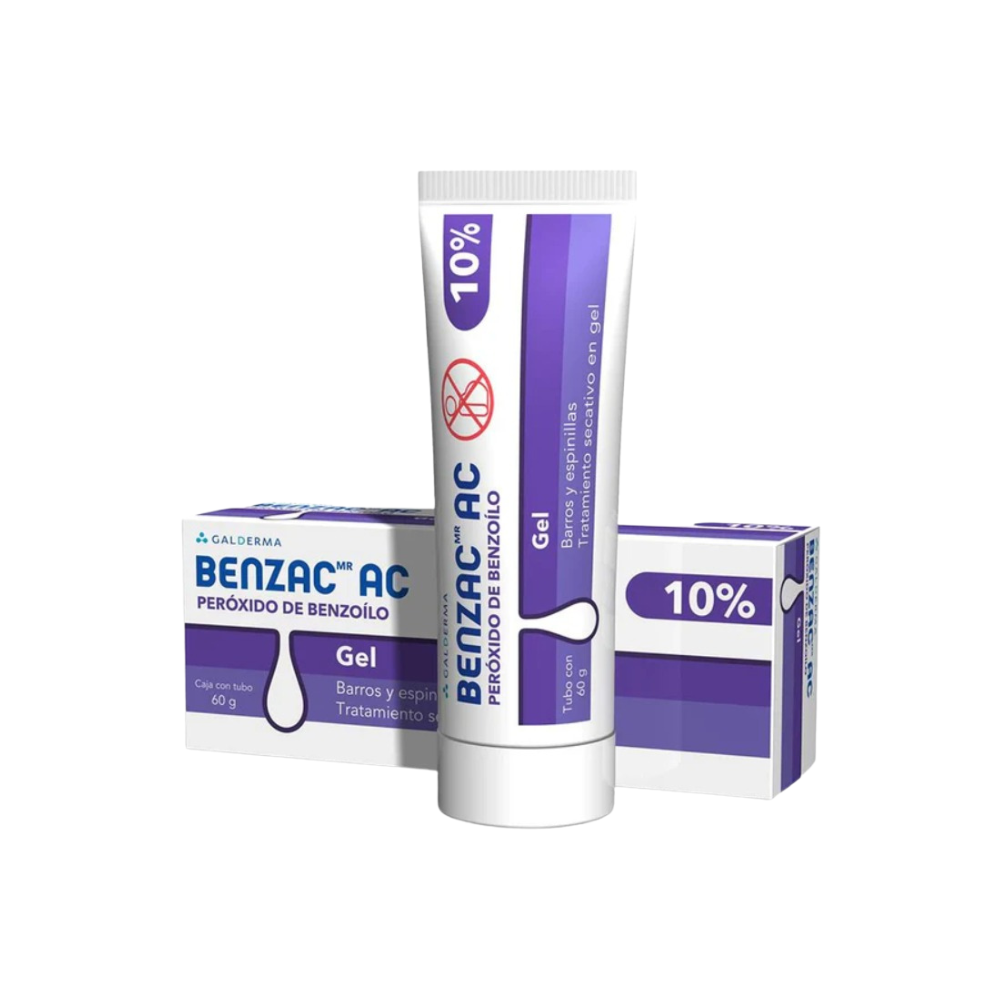 Gel Benzac Ac 10% Peróxido De Benzoilo 60g
