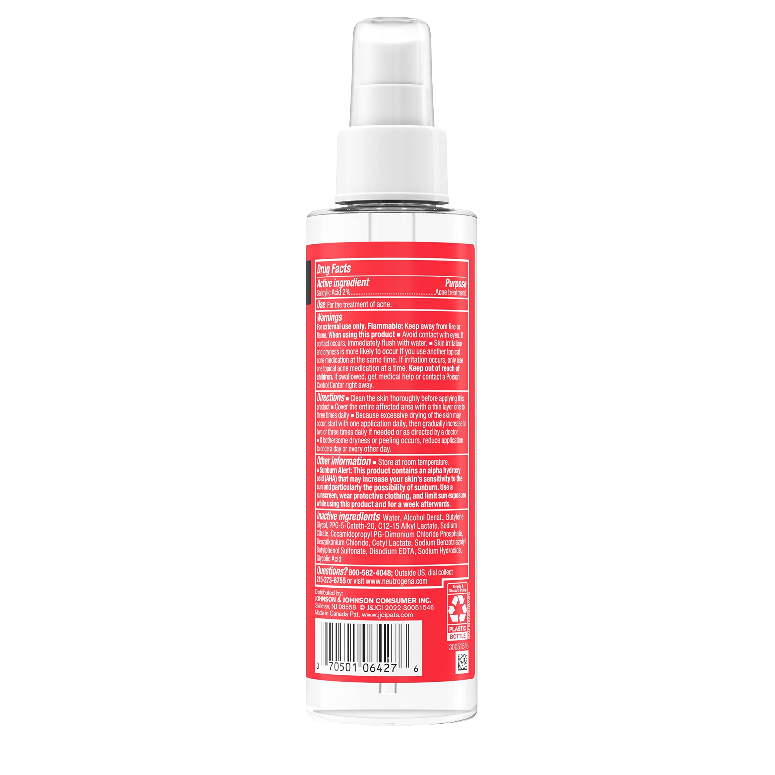 Foto 8 pulgar | Spray Acné Neutrogena Stubborn con Ácido Salicílico 162 Ml - Venta Internacional