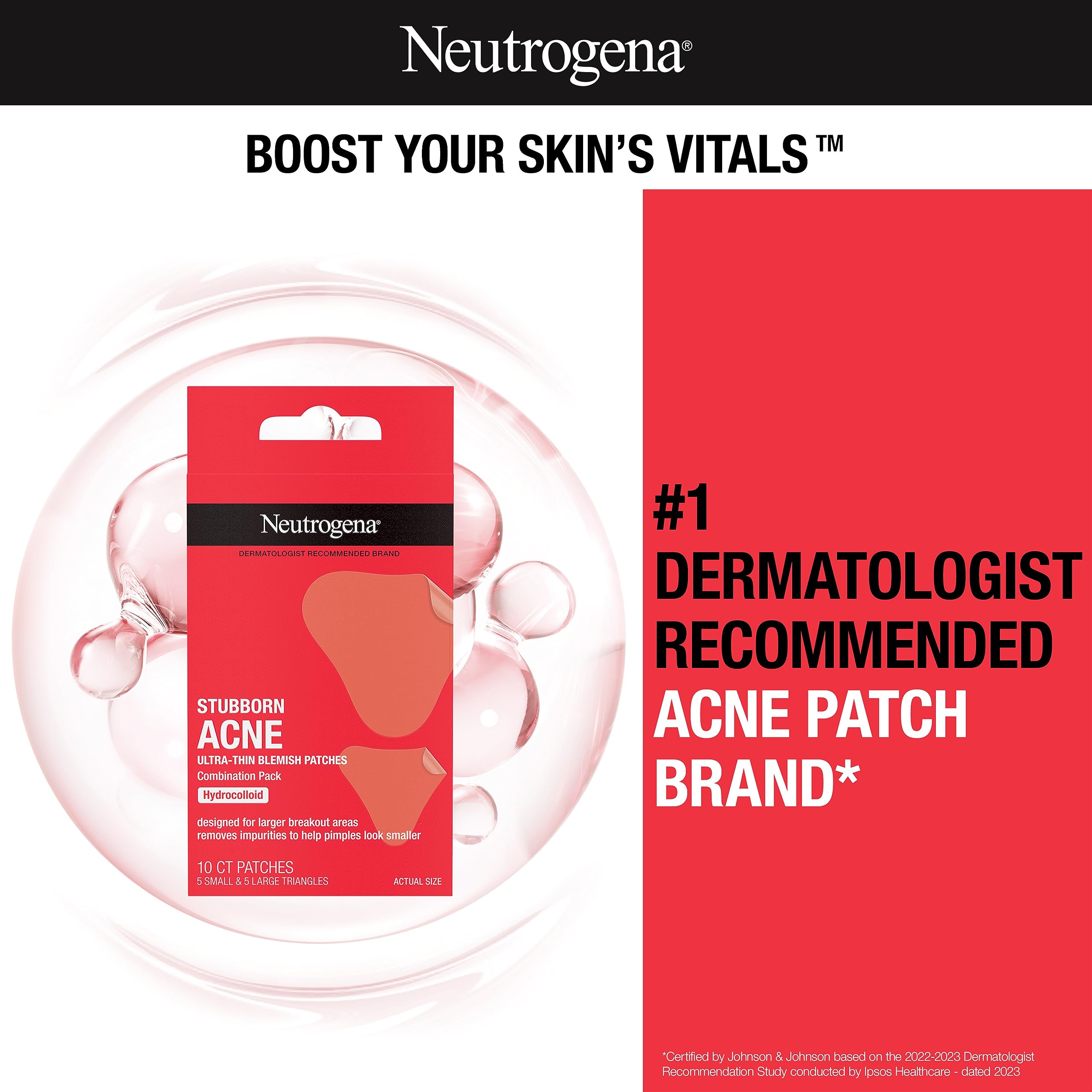Foto 3 pulgar | Parches para Acné y Espinillas Neutrogena Stubborn 10 Parches - Venta Internacional