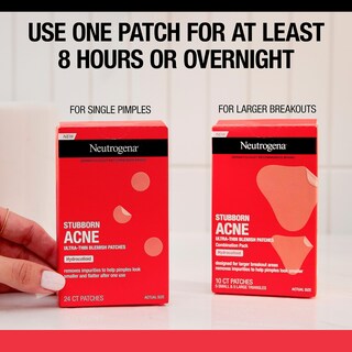 Foto 7 | Parches para Acné y Espinillas Neutrogena Stubborn 10 Parches - Venta Internacional