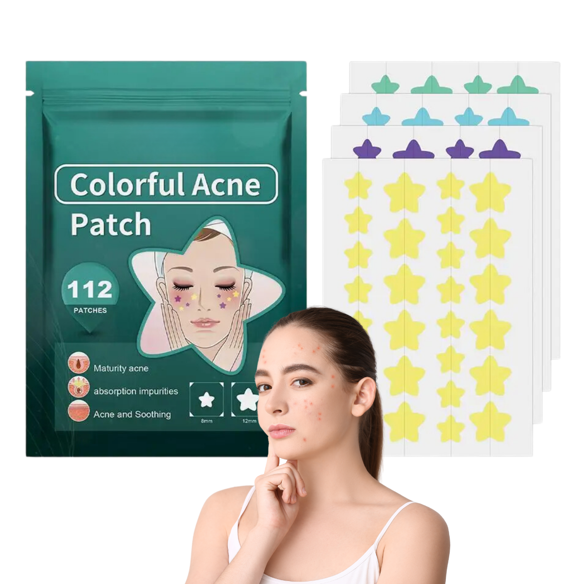 Foto 1 | 112 Star-parches Invisibles Eliminar Acne Estrella Granos