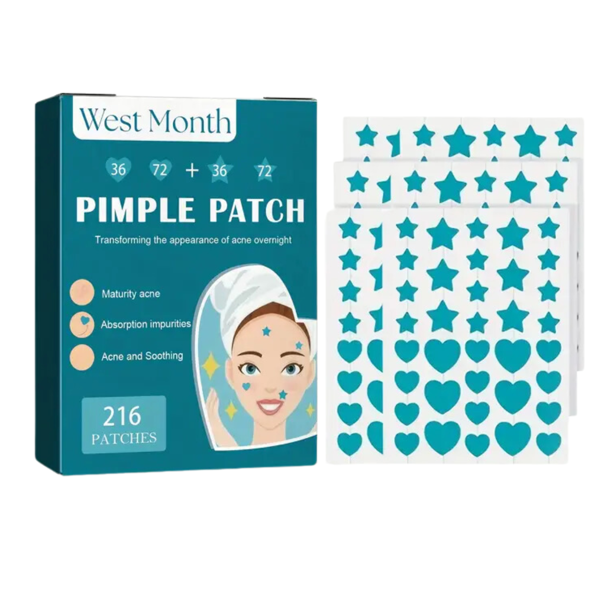 Foto 1 | 216 Star-parches Invisibles Eliminar Acne Estrella Granos