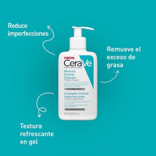 Foto 2 | Cerave Limpiador Control Imperfecciones 236ml Gel Facial Con Ácido Salicílico Para Piel Grasa