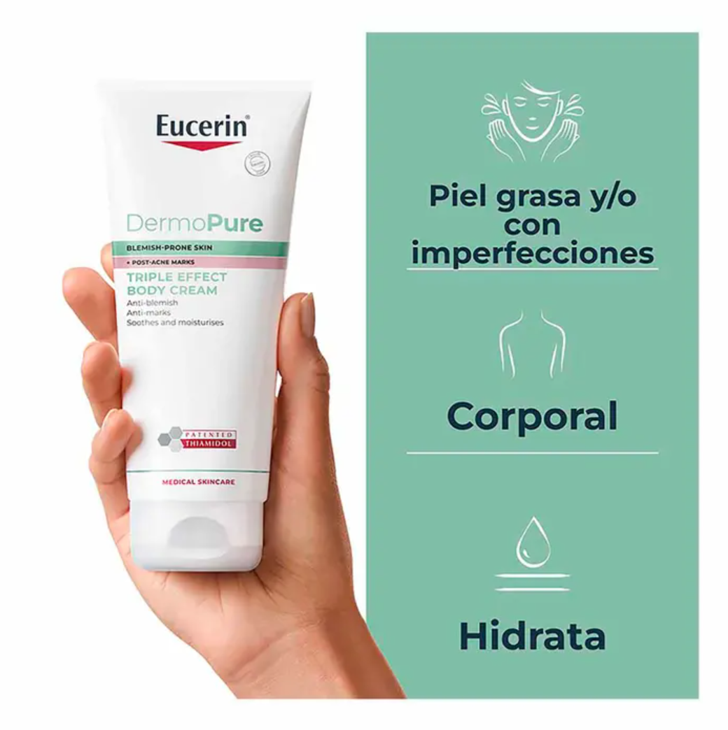 Foto 4 | Eucerin Dermopure Triple Effect 200ml | Crema Corporal Antiacné, Reduce Manchas, Hidrata Y Calma La Piel
