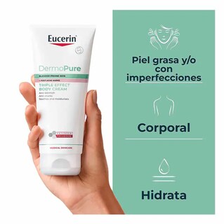 Foto 4 | Eucerin Dermopure Triple Effect 200ml | Crema Corporal Antiacné, Reduce Manchas, Hidrata Y Calma La Piel
