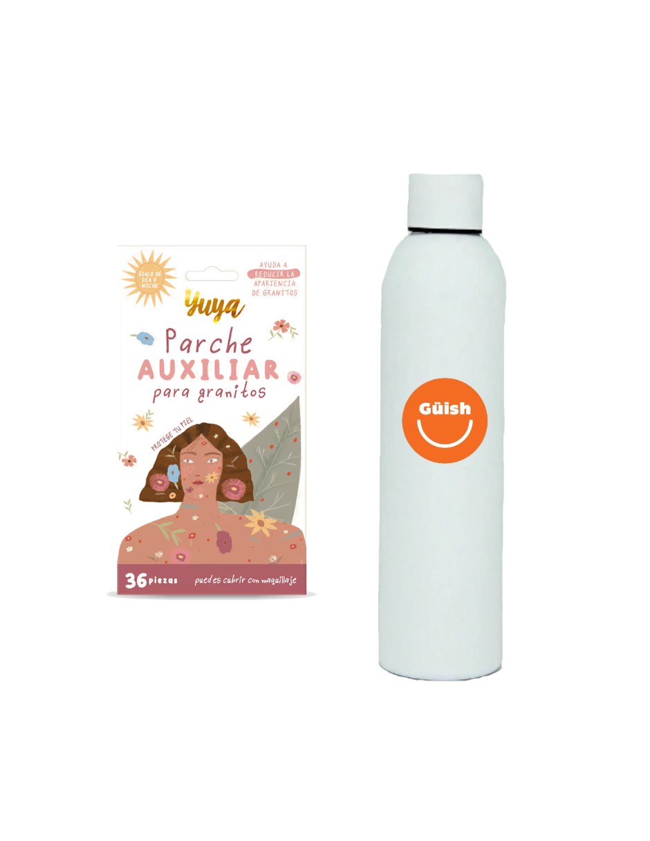 36 Parches Auxiliares para Granitos Día/Noche  + Termo de Agua de Regalo Güish