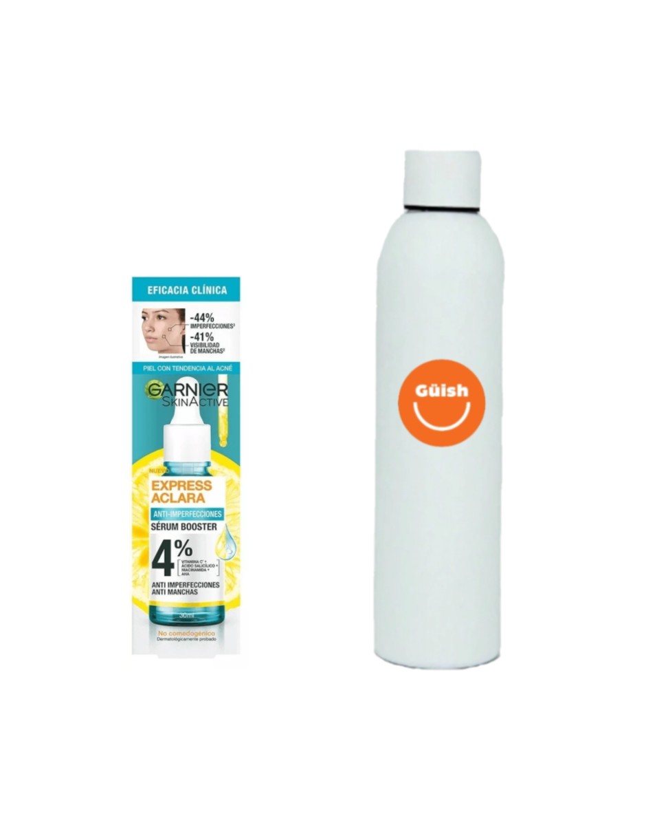 Foto 1 | Sérum Garnier Antiacné Express con Ácido Salicílico y Vitamina C +Termo de Agua Güish