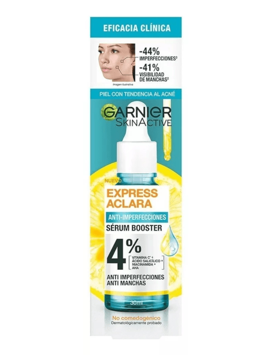 Foto 3 pulgar | Sérum Garnier Antiacné Express con Ácido Salicílico y Vitamina C +Termo de Agua Güish